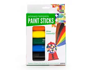 SC470 | Bulk Buys Primary Tempera Paint Stick Set - 6 Pack