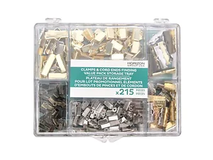 SC499 | Bulk Buys Assorted Clamp & Cord Ends Kit in Acrylic
