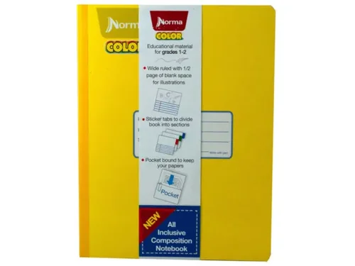 SC539 | Bulk Buys Kids Yellow Composition Book - 100 Wide