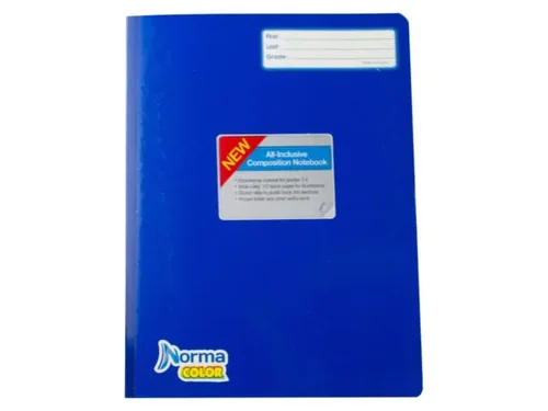 SC540 | Bulk Buys Navy Blue Composition Book with Half