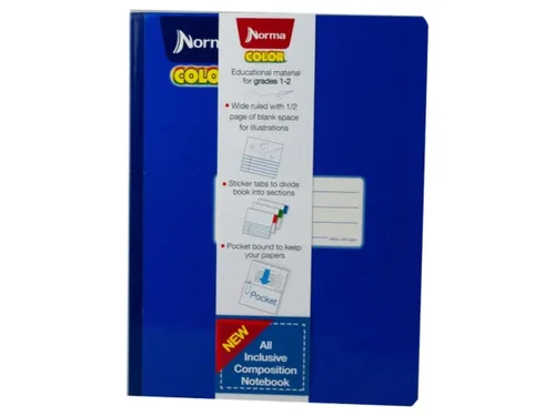 SC542 | Bulk Buys Navy Blue Wide Ruled Composition Notebook