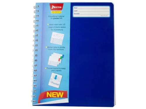 SC554 | Bulk Buys Navy Blue Wirebound Wide Ruled Notebook