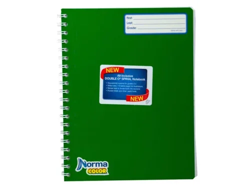 SC556 | Bulk Buys Green Wirebound Wide Ruled Notebook with