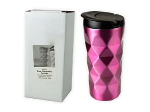 Bulk Buys Elegant Rose Geometric Coffee Tumbler - 8 oz