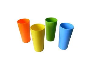 Bulk Buys Assorted Colorful Melamine Cups - Set of 4