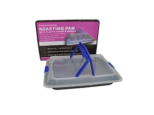 UU088 | Bulk Buys Carbon Steel Roasting Pan with Lid and