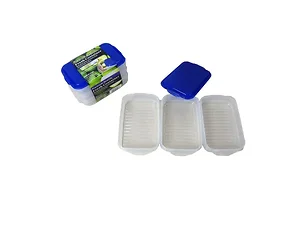 UU133 | Bulk Buys Set of 3 Transparent Food Storage
