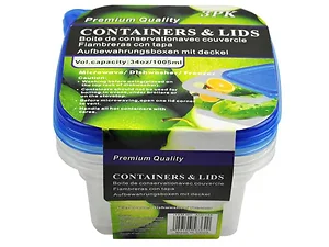 Bulk Buys Stackable Square Food Storage Containers with