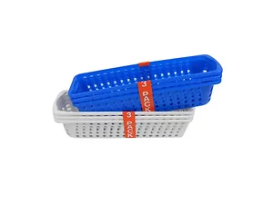 UU265 | Bulk Buys Versatile Rectangular Plastic Baskets Set