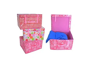 UU345 | Bulk Buys Stackable Non-Woven Storage Bins with Lids