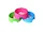 Bulk Buys Colorful Plastic Dog Bowls - Assorted Sizes