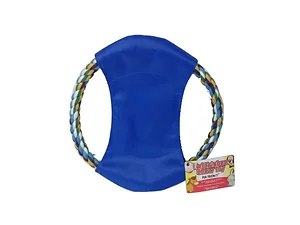 Bulk Buys Durable Dog Flying Disc with Rope Handles
