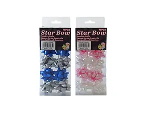 UU484 | Bulk Buys Star Gift Bows - Assorted Colors for