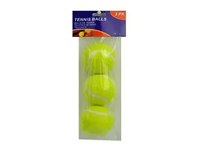 Bulk Buys Tennis Balls - Pack of Three for Play and Fun