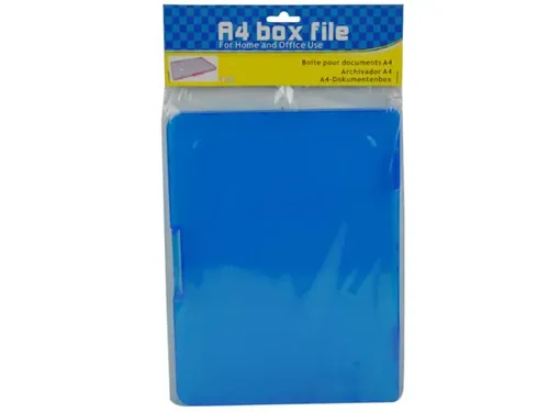 UU505 | Bulk Buys Blue Flat Box File for 8.5 x 11 Papers