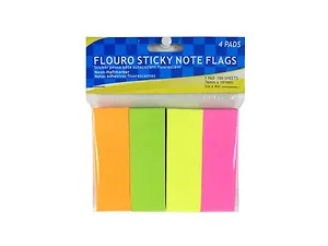 UU513 | Bulk Buys Colorful Sticky Note Flags - 4 Pads for