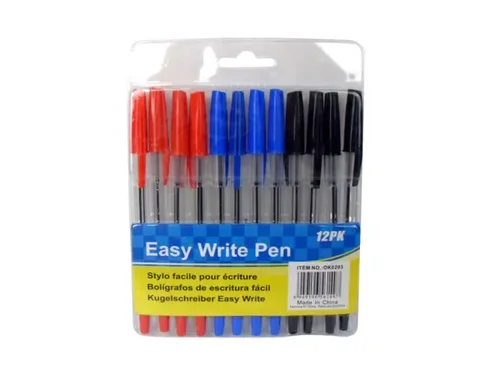 UU528 | Bulk Buys Assorted Color Pens - Pack of 12 for