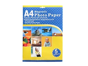 Bulk Buys DIY Magnetic Photo Paper - 5 Sheets, 8.5 x 11