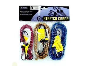 Sterling Multicolored Bungee Cord Pack - 6 Assorted Sizes