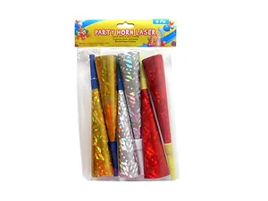 UU789 | Bulk Buys Laser Design Party Horns - Pack of 6 in