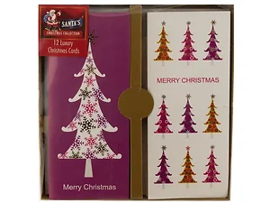 UU808 | Bulk Buys Festive Foil-Accent Christmas Card Set