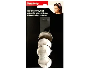 WM427 | Bulk Buys DIY Silver Round Pin Backs - 4 Pack for