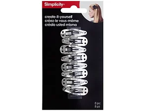 WM428 | Bulk Buys DIY Silver Small Snap Clips - 8 Pack by