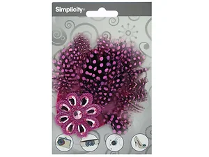 WM453 | Bulk Buys Vibrant WRBL Feather Flower Gem Ornament