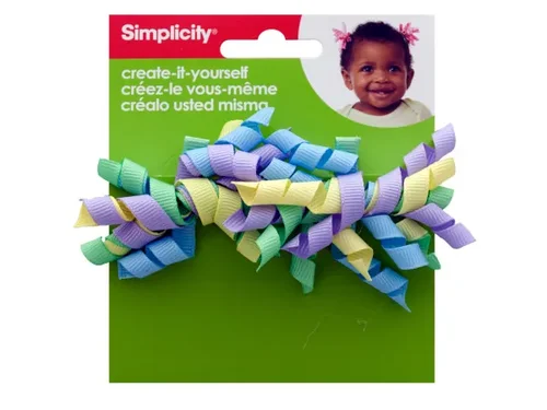 WM471 | Bulk Buys Pastel Mini Korker Hair Bows - Set of 2