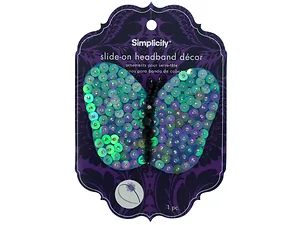 Bulk Buys Sequin Butterfly Headband with Slide-On Decor