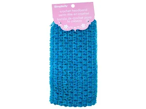 Bulk Buys Elegant Blue Crochet Headband - Effortless Style