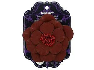 Bulk Buys Elegant Red Flower Slide-On Headband Accent for