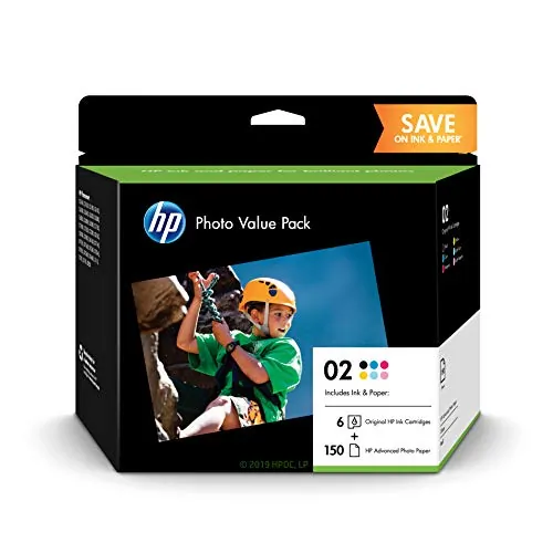 Original Hp Q7964AN Hp 02 Series  Photo Value Pack - 150 Sheets - 4.0 