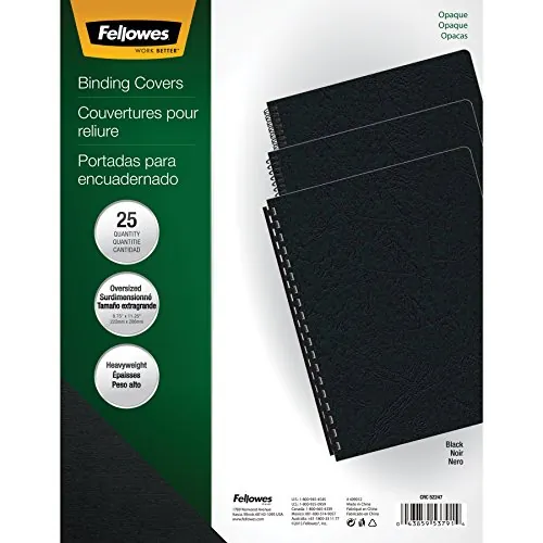 Fellowes 5224701 Futura Presentation Covers44; Oversize44; 25pk (black