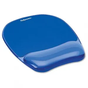 Fellowes VEK91141 Crystalsreg; Gel Mousepadwrist Rest - Blue - 0.75 X 