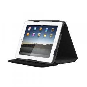 Ipio IPAD-204 Kickstand Ipad 2 Leather Case - Black With Light Gray Li