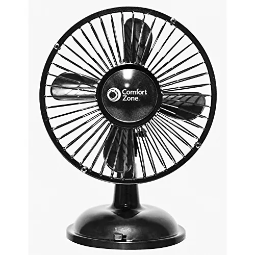 Comfort CZ5USBBK Usb Battery Oscillating Desk Fan - Black
