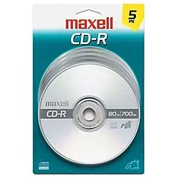 Maxell PEMXLCDR805 700mb 80-minute Cd-rs, 5-pack - High-quality Record