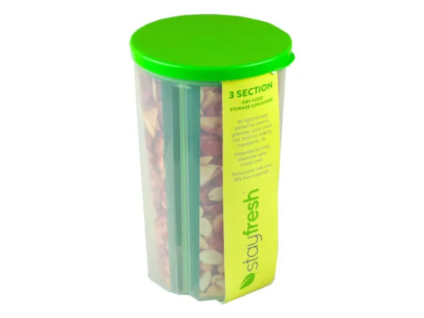 Bulk HA476 3 Section Dry Food Storage Container