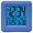RA40031 | Equity Soft Cube LCD Alarm Clock in Blue - Model