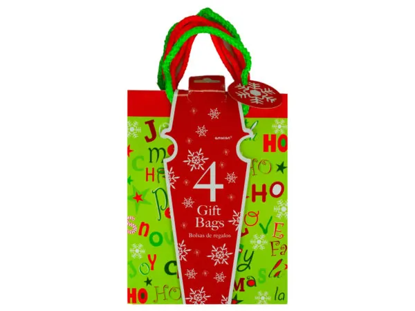 Bulk AF540 4 Pack Christmas Themed Small Bags