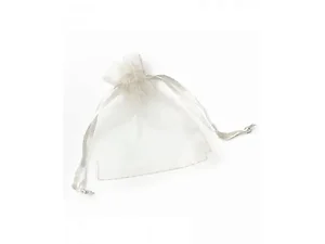 AF541 | Bulk Buys White Organza Bags 4ct