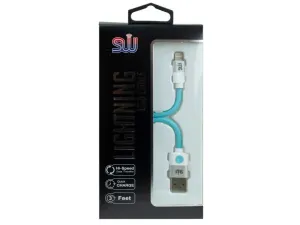 Bulk EN453 Aqua Blue Iphone Lighting Usb Cable