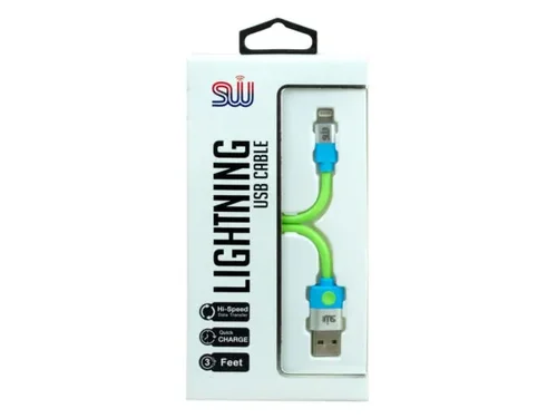 EN454 | Bulk Buys Premium Green iPhone Lightning USB Cable