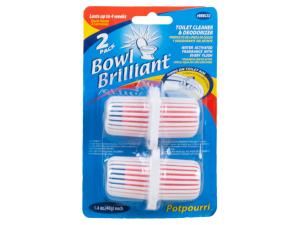 Bulk LL247 2 Pack Bowl Brilliant Toilet Cleaner  Deodorizer