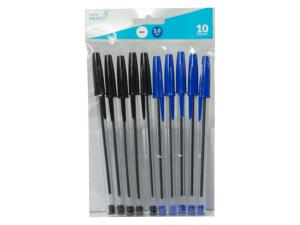 Bulk CI194 Ballpoint Stick Pens, Blackblue (10pk)