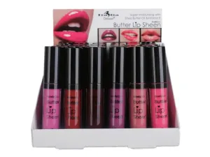 Bulk MK214 Butter Lip Sheen Berry Collection Assorted In Display