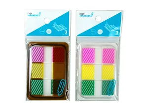 CI145 | Bulk Buys Assorted Color Page Markers - 3 Sets of