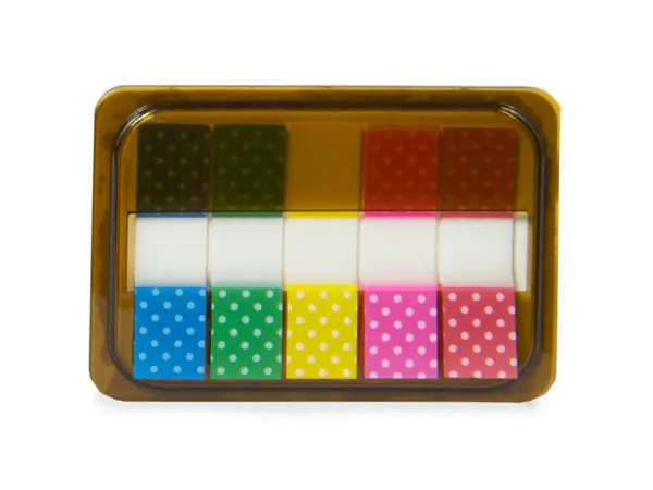 Bulk CI140 Mini Sticky Page Markers, Polka Dots