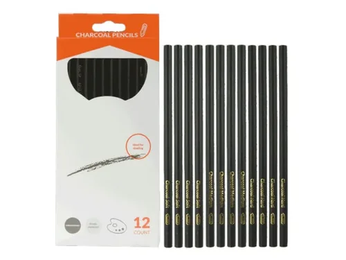CI190 | Bulk Buys 12 Charcoal Pencils Set for Artists and